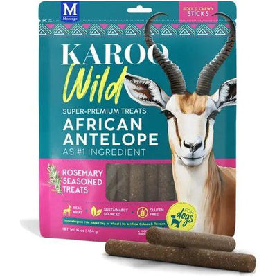 Karoo Wild African Antelope Sticks Premium Dog Treats 16oz - Talis Us