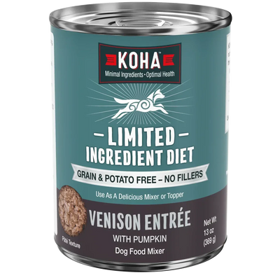 KOHA Limited Ingredient Diet Venison Entrée Wet Dog Food 12ea/13 oz - Talis Us