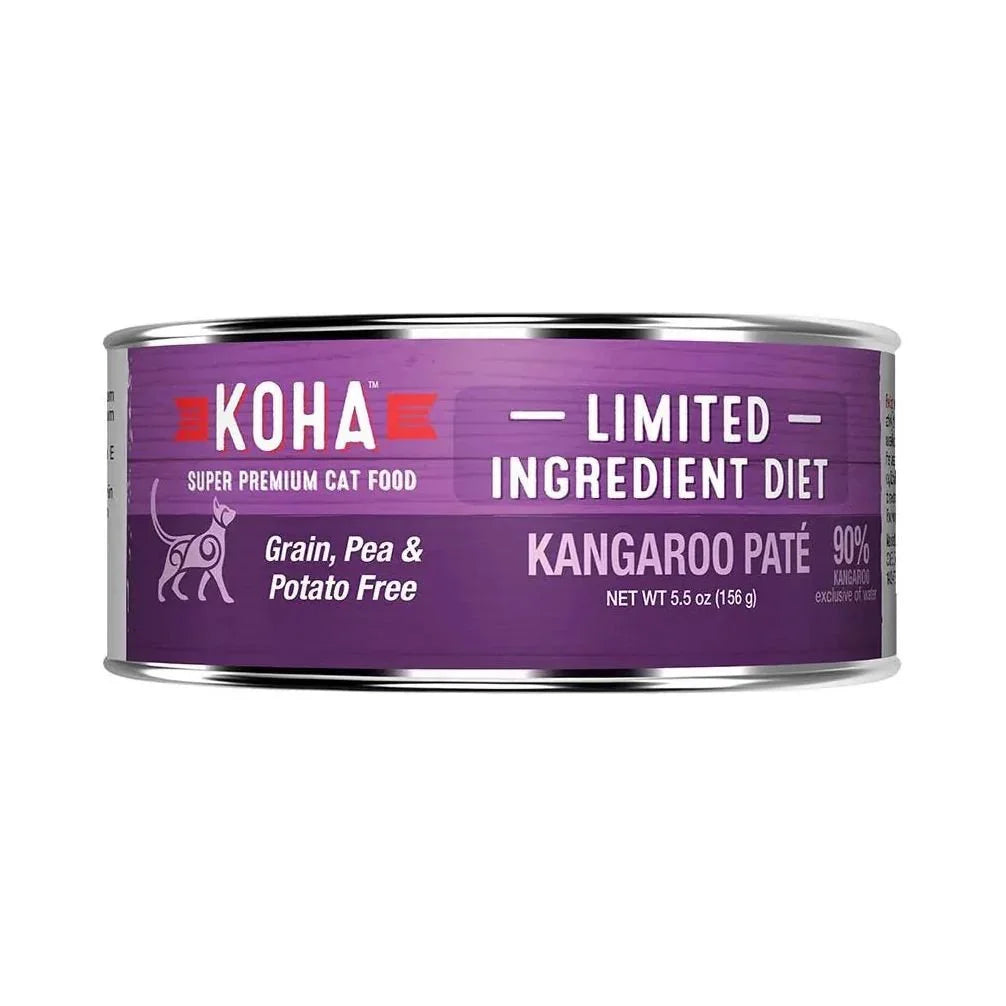 Koha Limited Ingredient Paté Grain Free Kangaroo Wet Cat Food 5.5oz Case of 24 - Talis Us