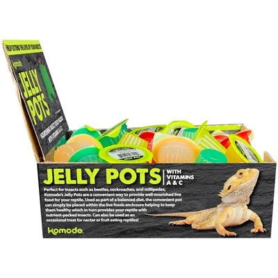 Komodo Natural Jelly Pots Insect Food Fruit Flavor Display 40 ct - Talis Us