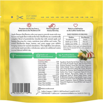 Lafeber Company Berries Rabbit Food Apple & Banana 5 oz - Talis Us