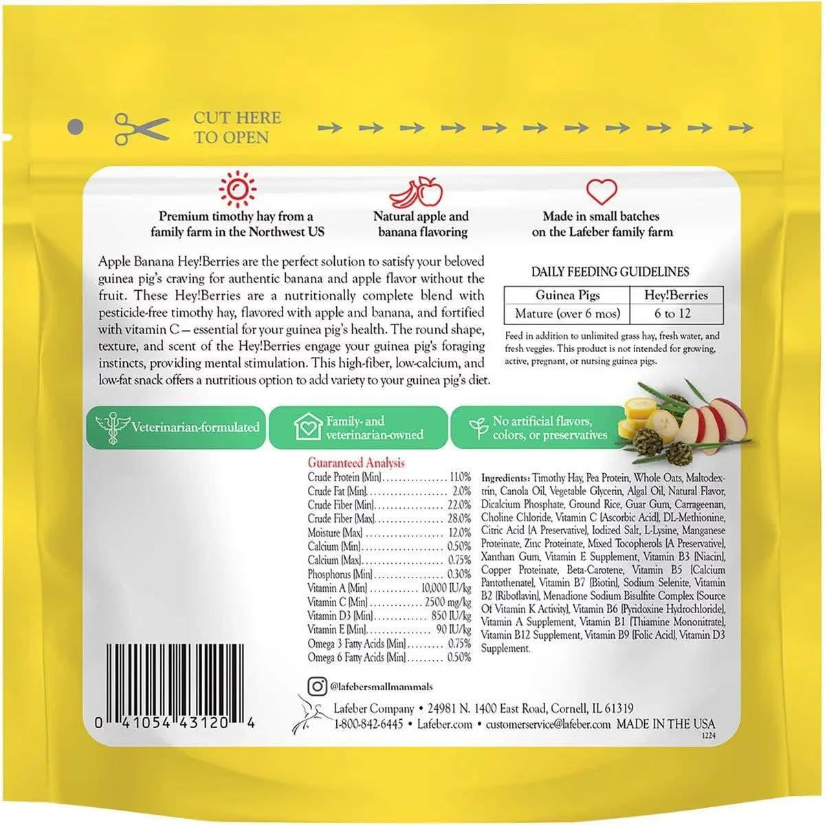 Lafeber Company Hey! Berries Guinea Pig Food Apple & Banana - Talis Us