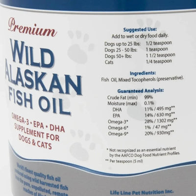 Life Line Pet Nutrition Wild Alaskan Fish Oil Omega - 3 Supplement for Skin & Coat - Talis Us