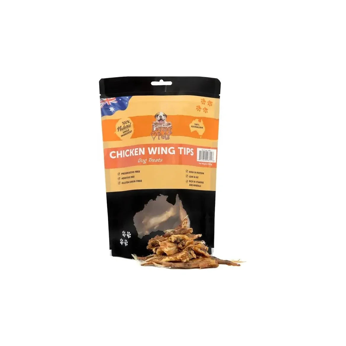 Loving Pets Australia Chicken Wing Tips Dog Treats 7.05 oz - Talis Us
