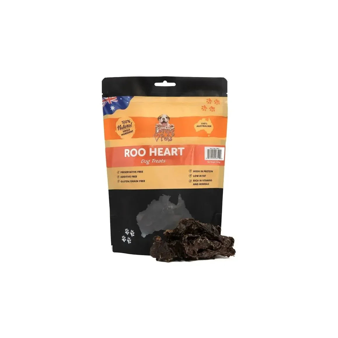 Loving Pets Australia Roo Heart Dog Treats 7.05 oz - Talis Us