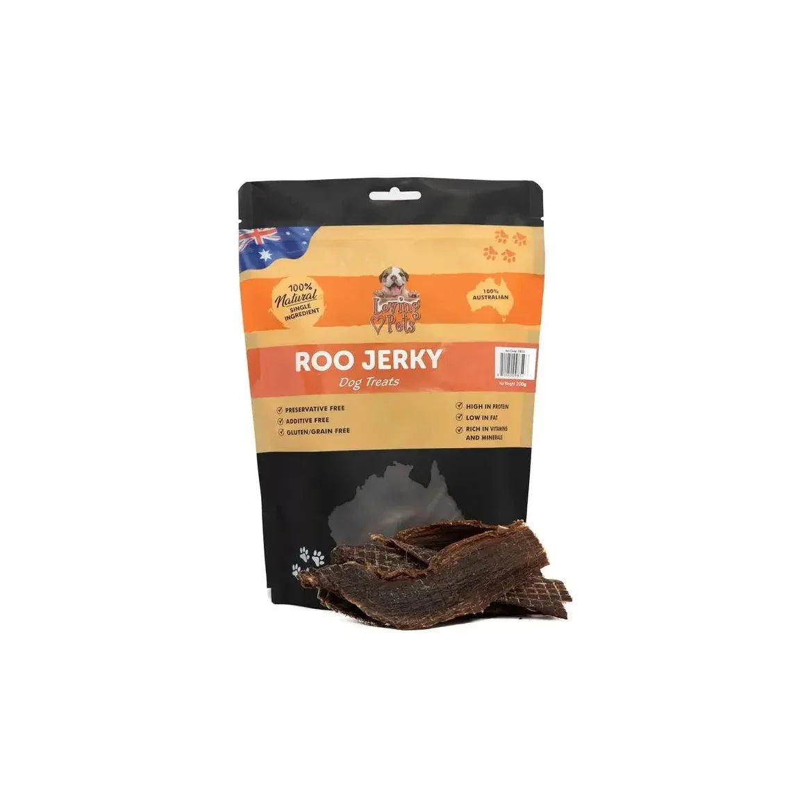 Loving Pets Australia Roo Jerky Dog Treats 7.05 oz - Talis Us