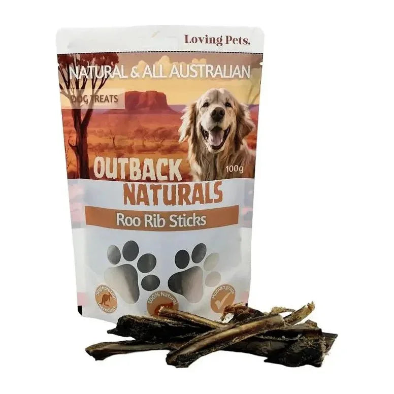 Loving Pets Australia Roo Rib Sticks Dog Treats 7 oz - Talis Us