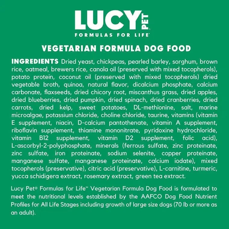 Lucy Pet Products Vegetarian Formula Dry Dog Food - Talis Us