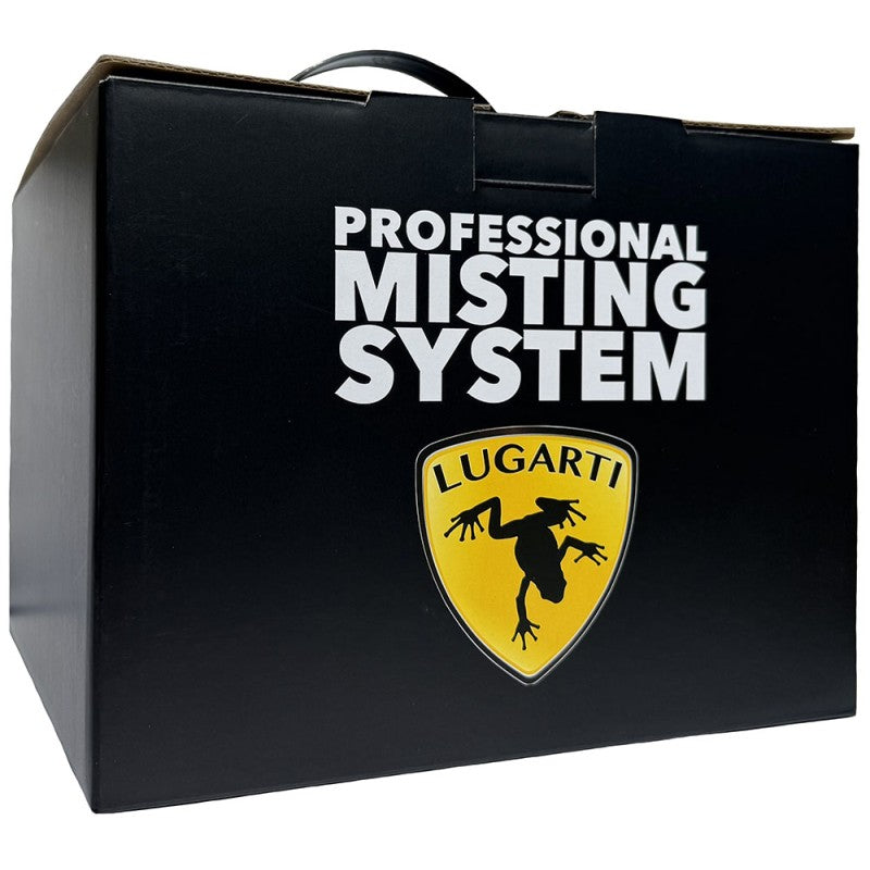 Lugarti Professional Misting System packaging box designed for reptile habitat maintenance