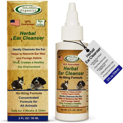 Mad About Organics Ear Cleaner - Gentle, Effective Healing for Pets 2oz - Talis Us