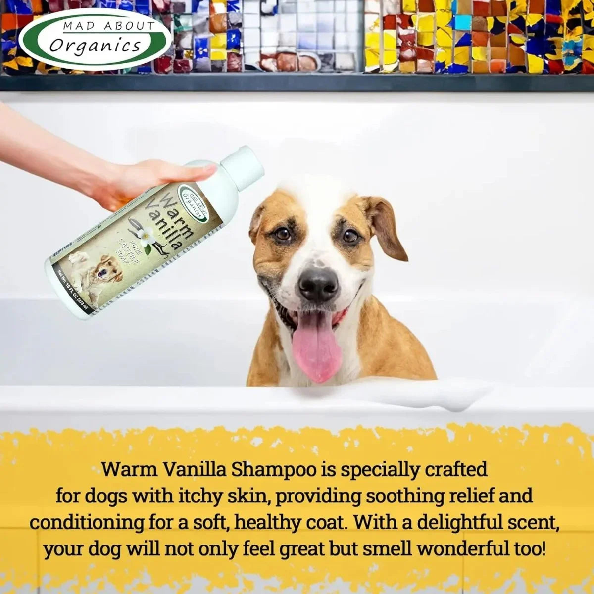 Mad About Organics Warm Vanilla Dog Shampoo 16oz - Talis Us