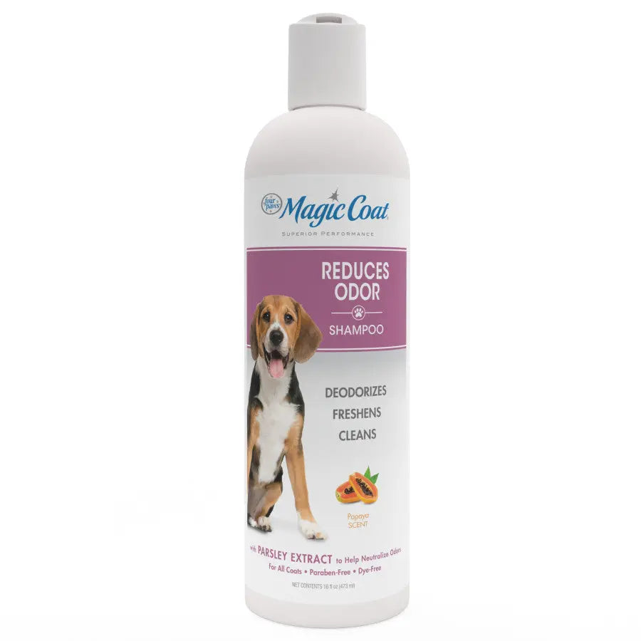 Magic Coat Odor Reducing Dog Shampoo with parsley extract for deep cleaning and freshening coats