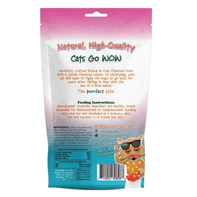 Meowijuana Crunchie Munchie Shrimp & Crab Feast Cat Treats - Talis Us