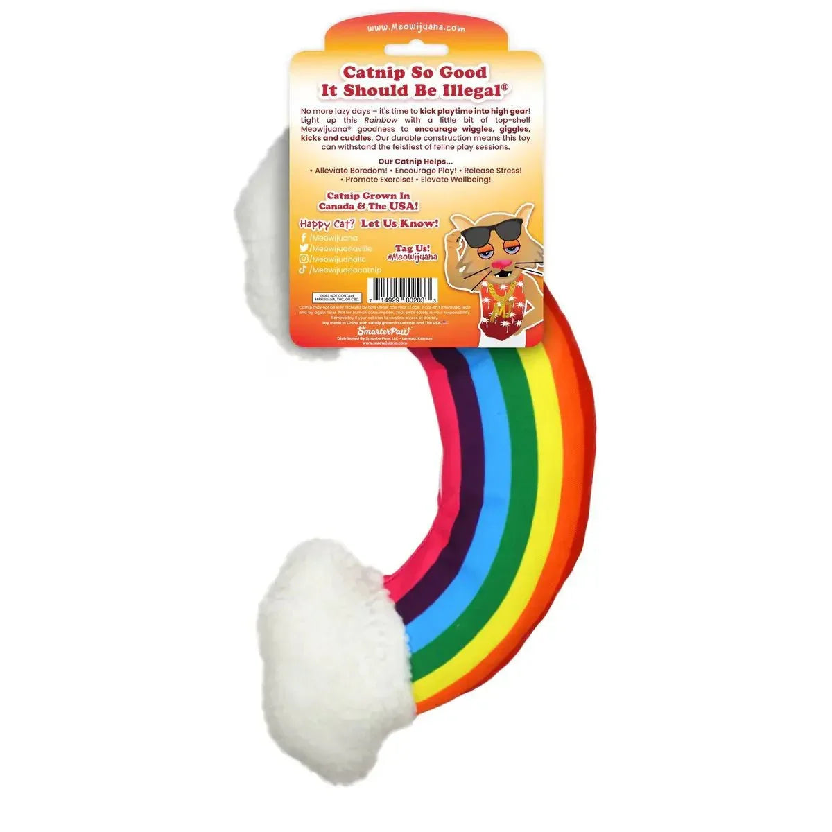 Meowijuana Get "Kickin'" Rainbow Kicker Cat Toy - Talis Us