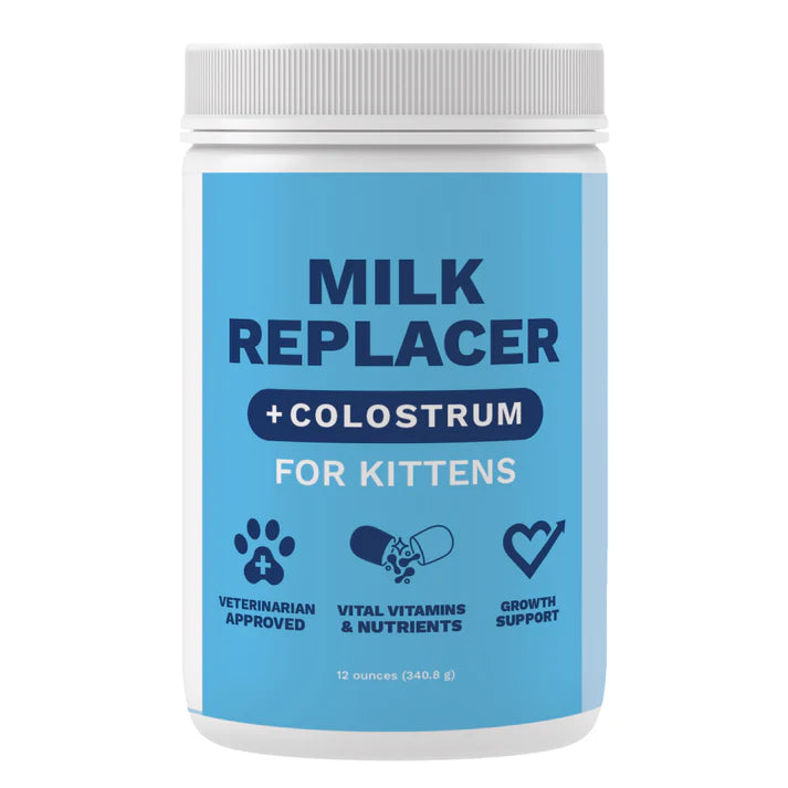 Under the Weather Milk Replacer for Kittens with Colostrum in 12-ounce container for growth support