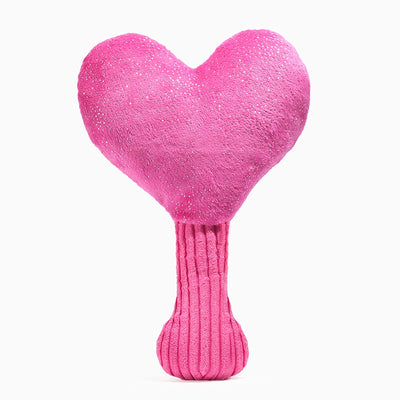 Hugsmart Pet Mirror Dog Toy for Puppies in Heart Shape, Soft and Plush for Playtime Fun