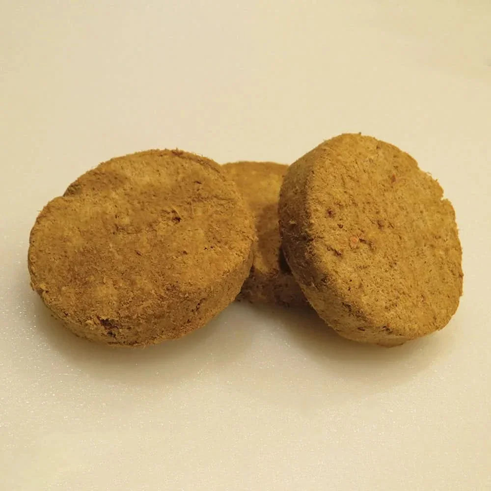 Mission Farms freeze-dried dog food patties made with high-quality ingredients for healthy pets