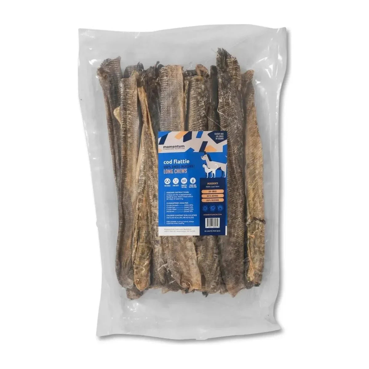 Momentum Carnivore Nutrition Cod Flattie Dog Chews - Talis Us