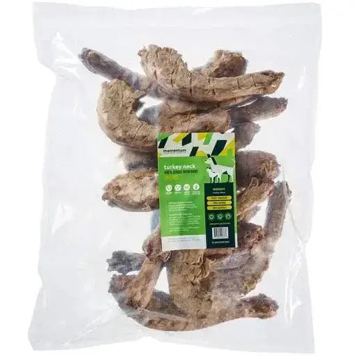 Momentum Carnivore Nutrition Freeze - Dried Turkey Neck Dog Chew 12ct - Talis Us