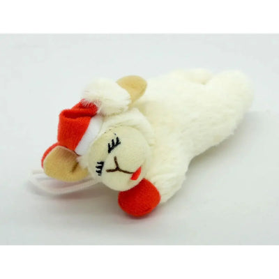 Multipet Holiday Lamb Chop w/ Santa Hat Cat Toy 4" - Talis Us