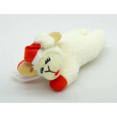 Multipet Holiday Lamb Chop w/ Santa Hat Cat Toy 4" - Talis Us