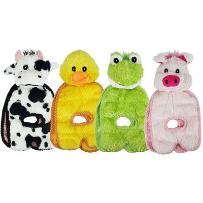Multipet Tug O War Squeaker Mat Plush Toy Assorted Animals 14" - Talis Us