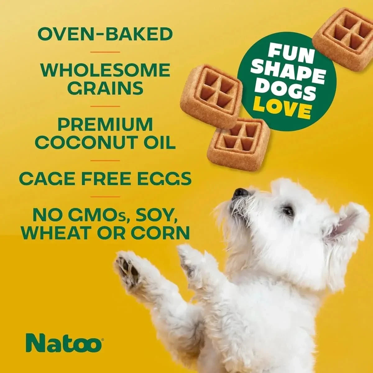 Natoo Biscuits with Oats Banana and Honey for Skin and Coat Health - Talis Us