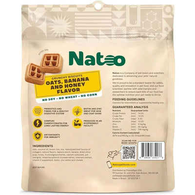 Natoo Biscuits with Oats Banana and Honey for Skin and Coat Health - Talis Us