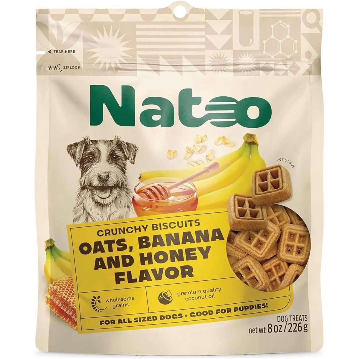Natoo Biscuits with Oats Banana and Honey for Skin and Coat Health - Talis Us