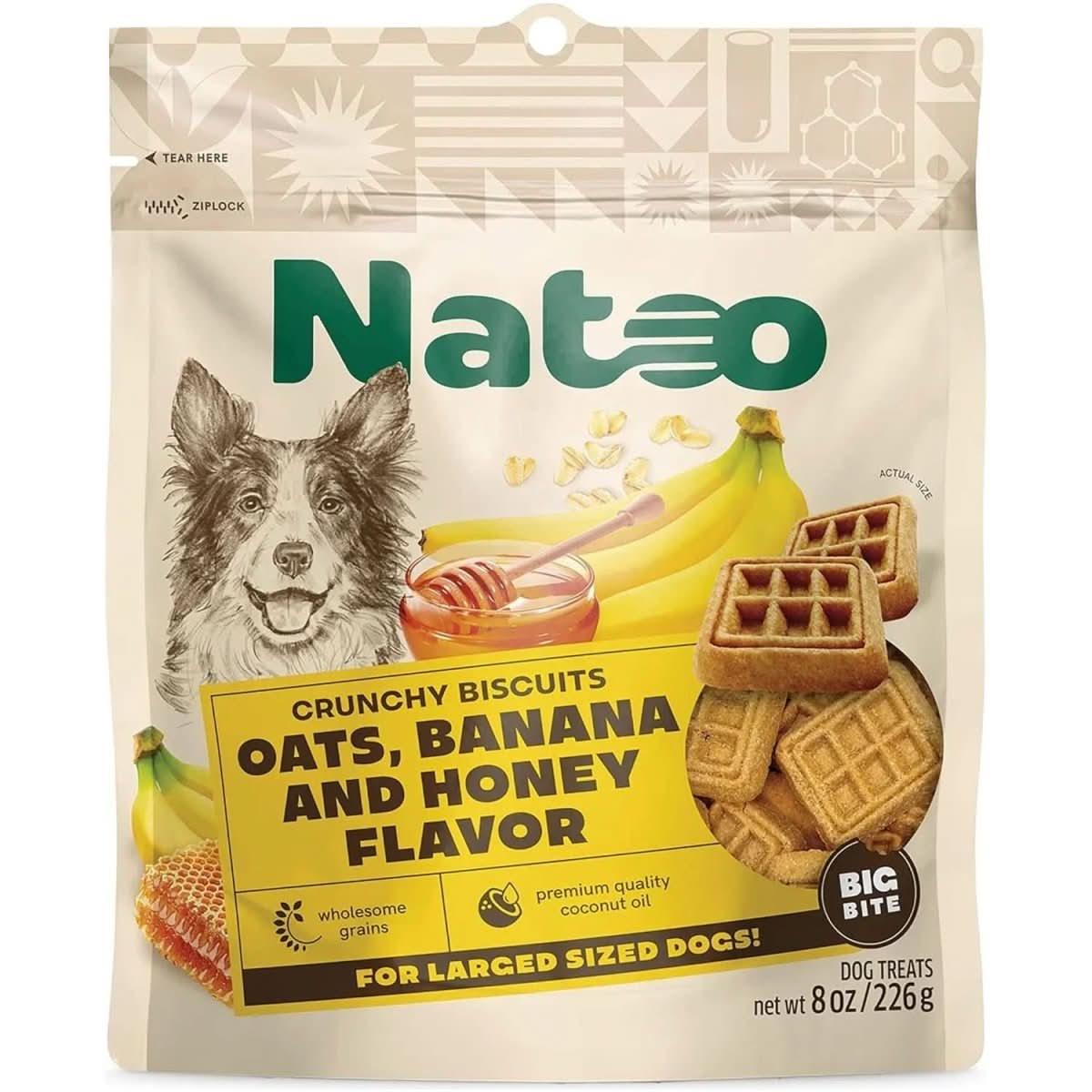 Natoo Biscuits with Oats Banana and Honey for Skin and Coat Health - Talis Us