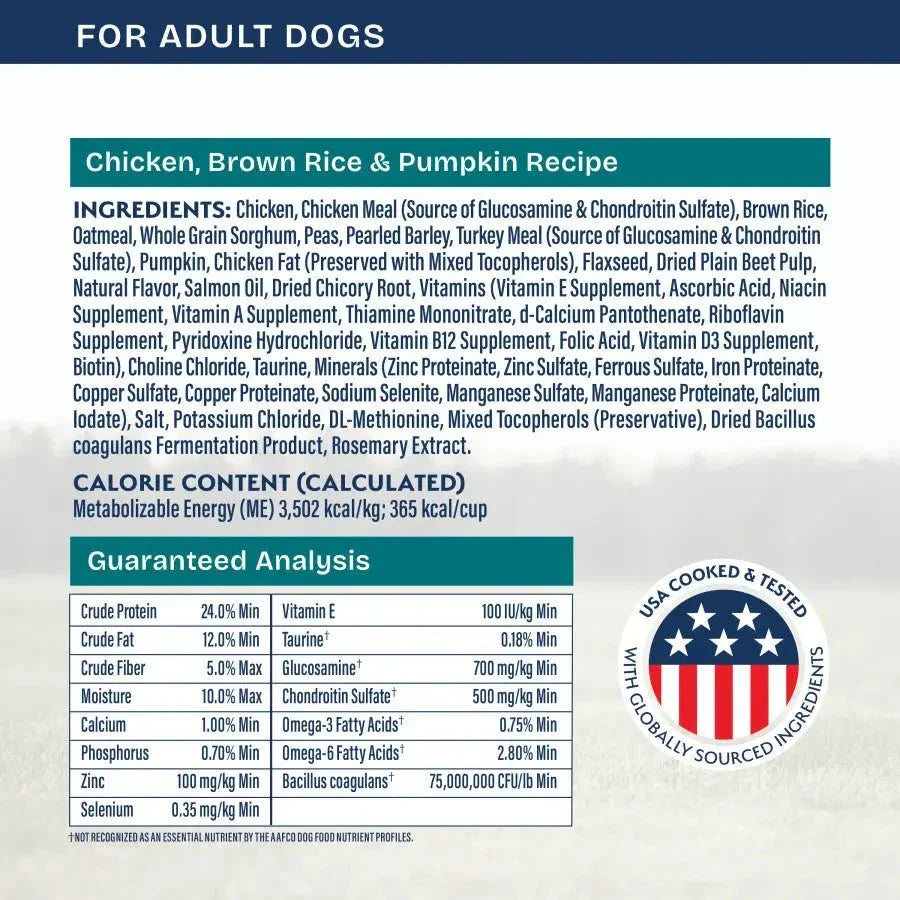 Natural Balance Health Protection Adult Real Chicken, Brown Rice & Pumpkin Dry Dog Food - Talis Us