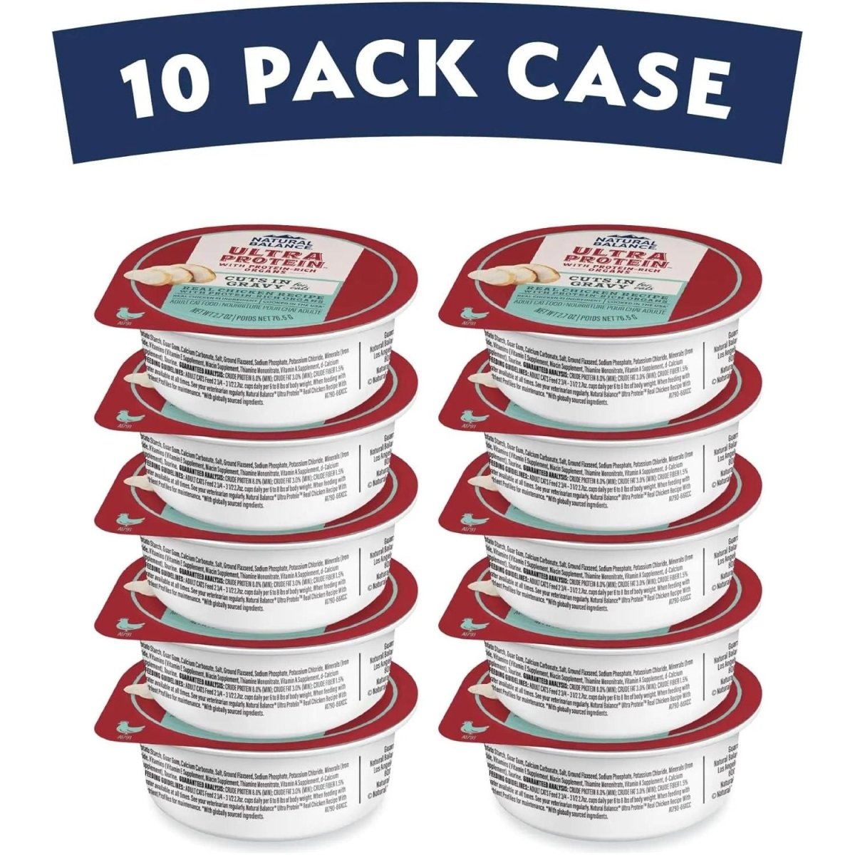 Natural Balance Pet Foods Ultra Protein Cuts in Gravy Wet Cat Food 10ea/2.7 oz - Talis Us