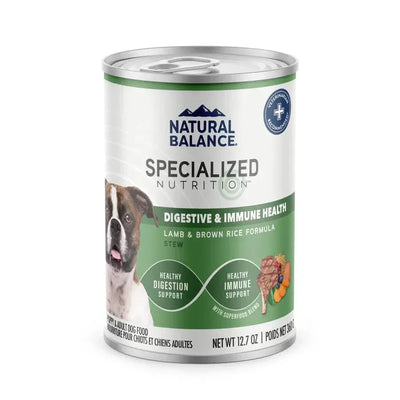 Natural Balance Specialized Nutrition Digestive & Immune Health Adult Lamb & Brown Rice Formula Wet Dog Food, 12ea/12.7 oz - Talis Us