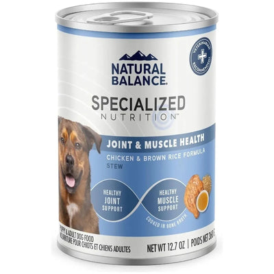 Natural Balance Specialized Nutrition Joint & Muscle Health Adult Chicken & Brown Rice Formula Wet Dog Food 12ea/12.7 oz - Talis Us