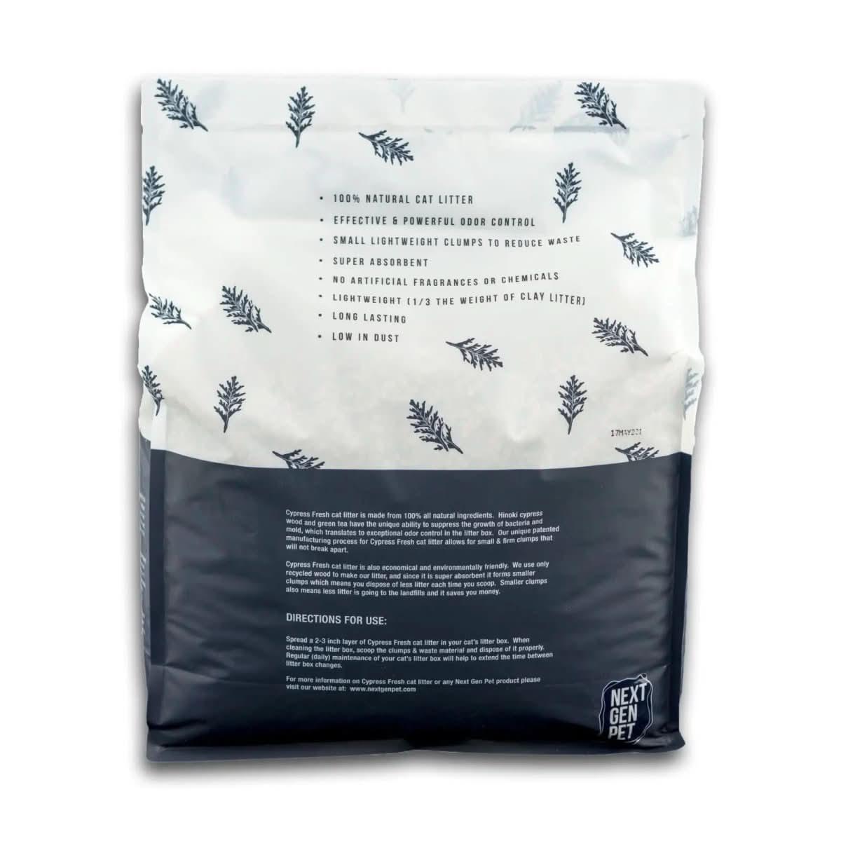 Next Gen Pet Products Cypress Fresh Unscented Clumping Wood Cat Litter - Talis Us