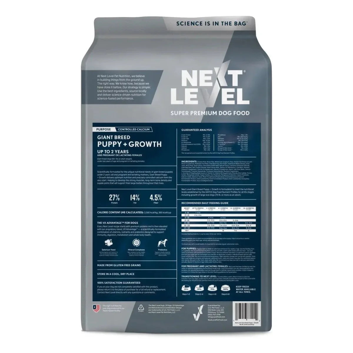Next Level Giant Breed Puppy + Growth Dry Dog Food 50 lb - Talis Us