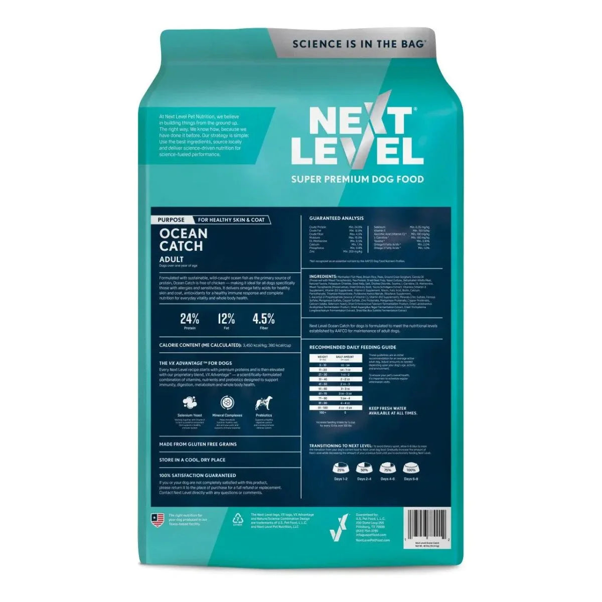 Next Level Ocean Catch Adult Dry Dog Food 40 lb - Talis Us