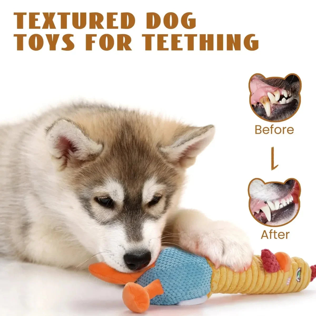 Nocciola 3 - in - 1 Chicken Dog Toy with Rubber Squeaker - Talis Us