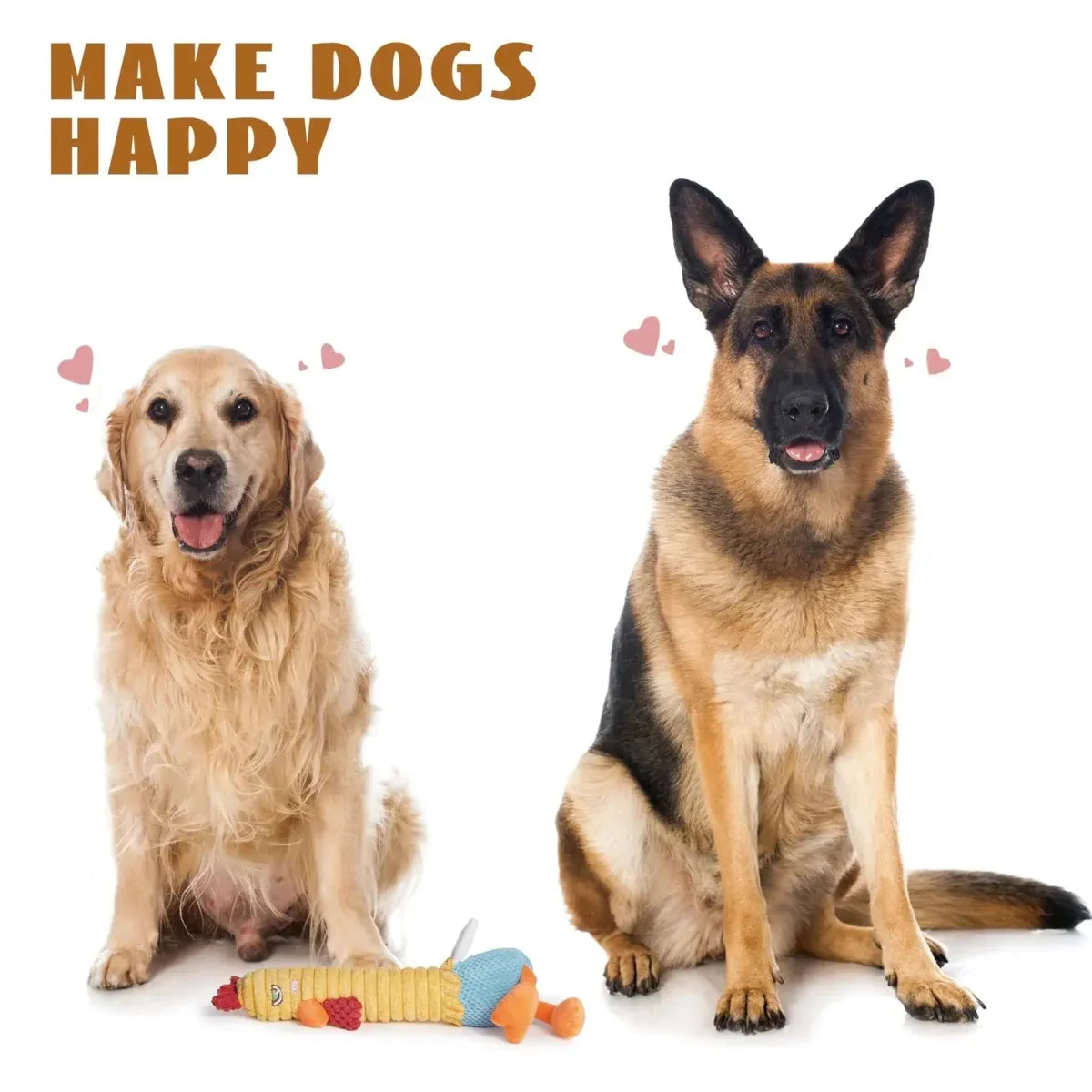 Nocciola 3 - in - 1 Chicken Dog Toy with Rubber Squeaker - Talis Us