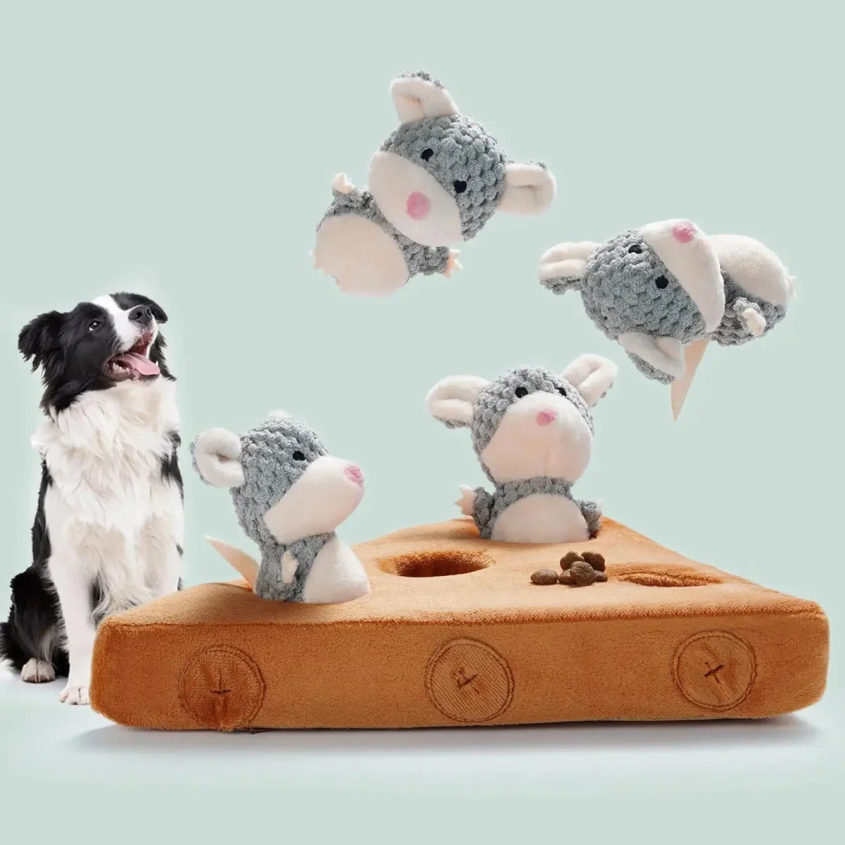 Nocciola Enrichment Toys for Dogs - Squeaky Mouse & Treat Hiding Pockets - Talis Us