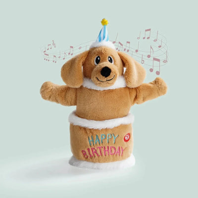 Nocciola Fuzzwoof Singing and Dancing Birthday Cake Dog Toy - Talis Us