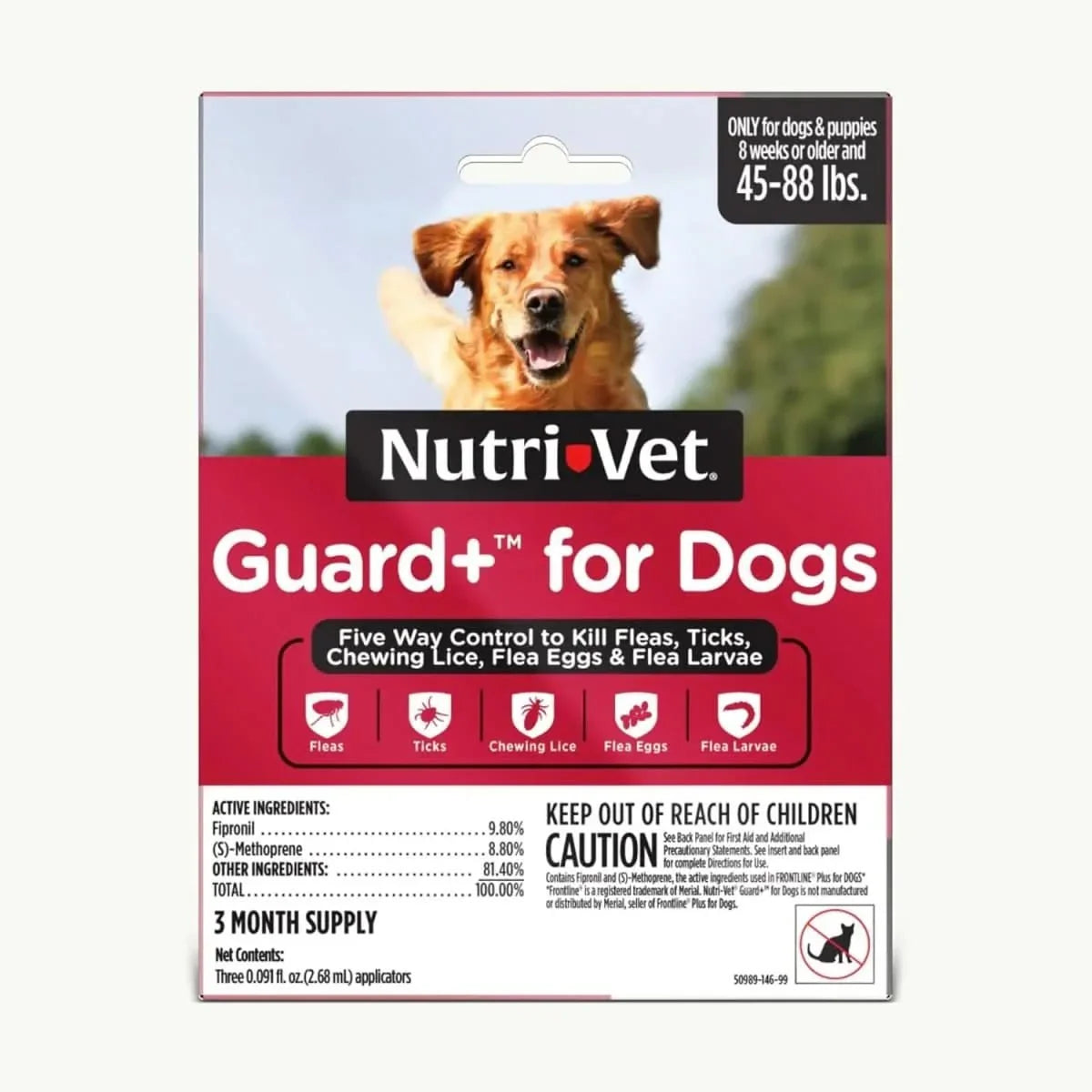 Nutri - Vet Guard Plus Flea & Tick Treatment for Dogs 3 pk - Talis Us
