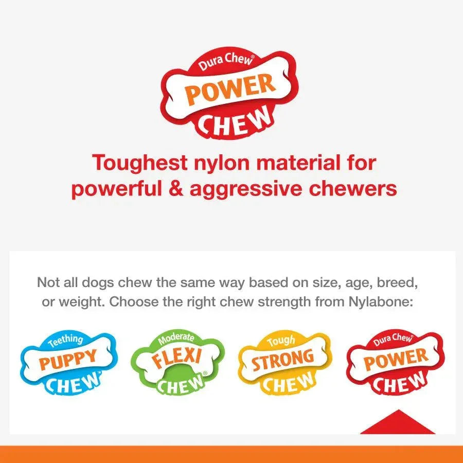 Nylabone Power Chew Twist 'N Bacon & Beef Jerky Flavor Chew Dog Toy - Talis Us
