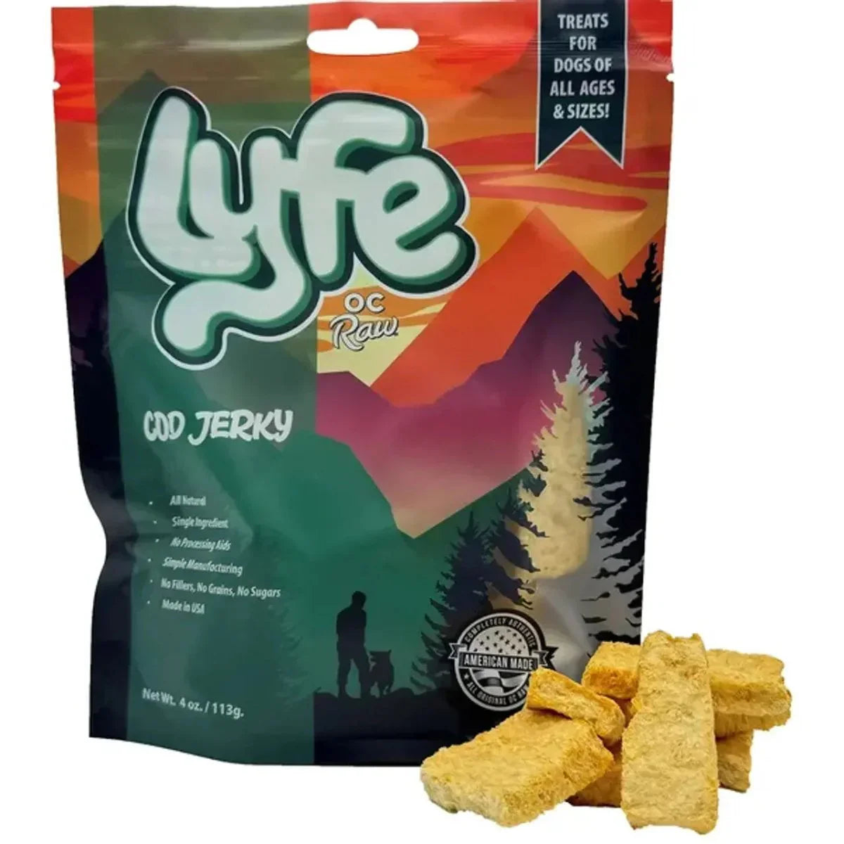OC Lyfe Cod Jerky for Dogs 4oz - Talis Us