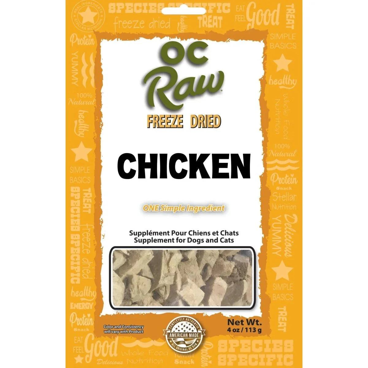 OC Raw Chicken Freeze Dried Dog Treats 4oz - Talis Us