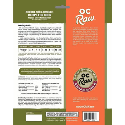 OC Raw Freeze Dried Meaty Rox Chicken, Fish & Produce Sliders Dog Food 14oz - Talis Us