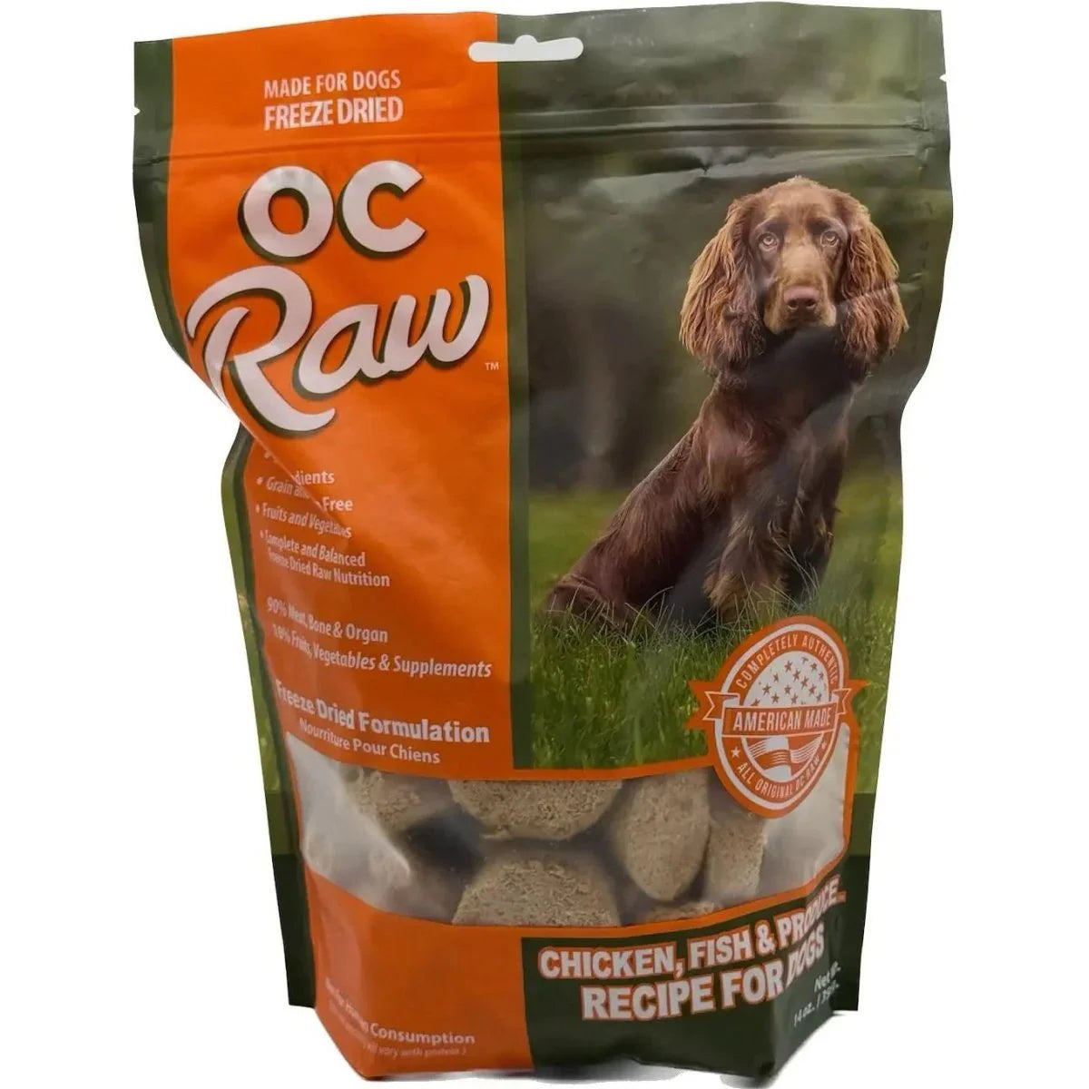 OC Raw Freeze Dried Meaty Rox Chicken, Fish & Produce Sliders Dog Food 14oz - Talis Us