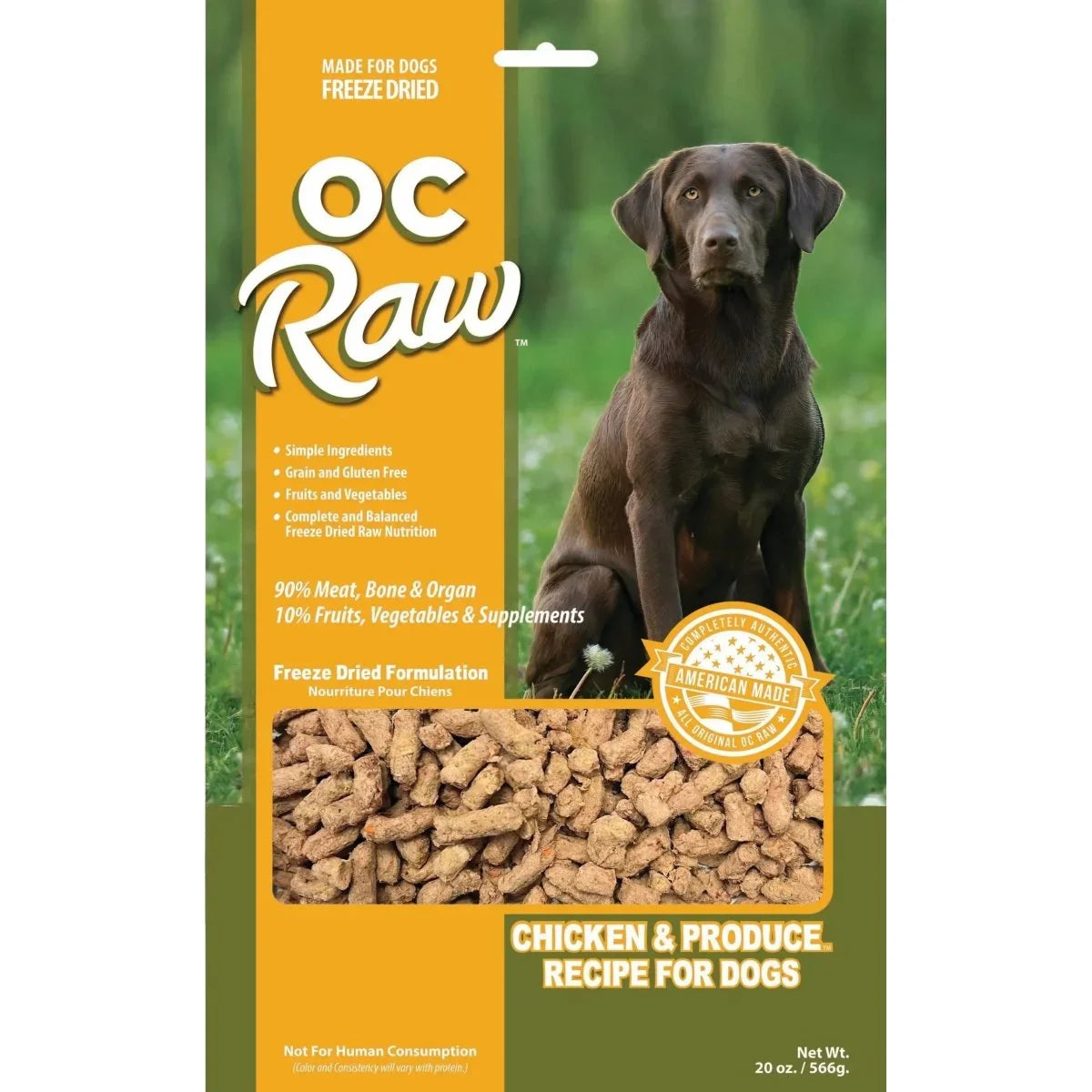 OC Raw Freeze Dried Meaty Rox Chicken & Produce Dog Food - Talis Us