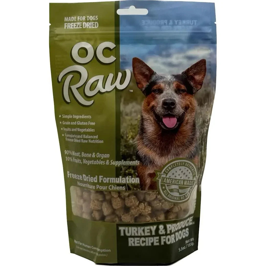 OC Raw Freeze Dried Meaty Rox Turkey & Produce Dog Food - Talis Us