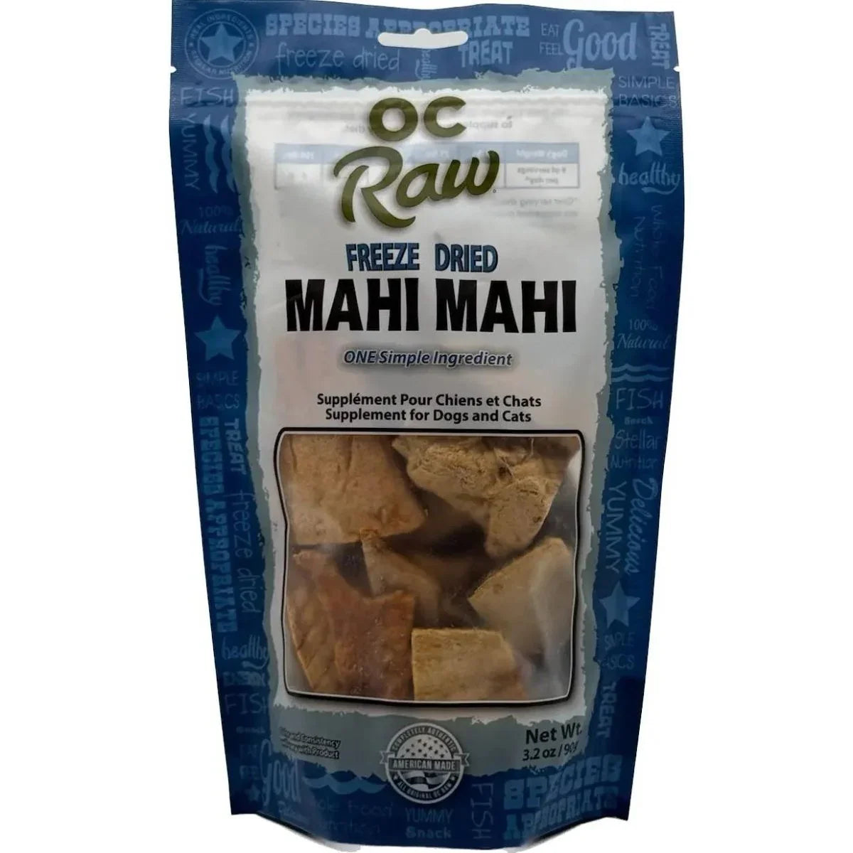 OC Raw Mahi Mahi Freeze Dried Dog Treats 3.2oz - Talis Us